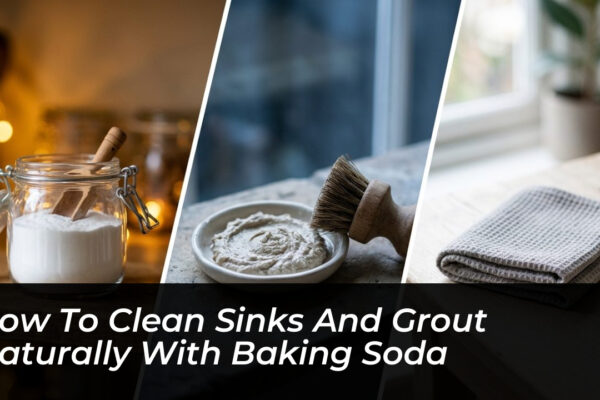 how to clean sinks and grout naturally with baking soda 4Dj5