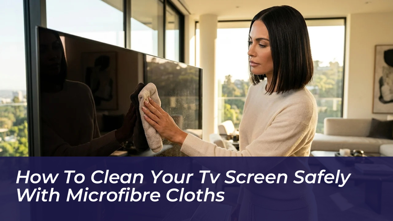 how to clean your tv screen safely with microfibre cloths ZD6C
