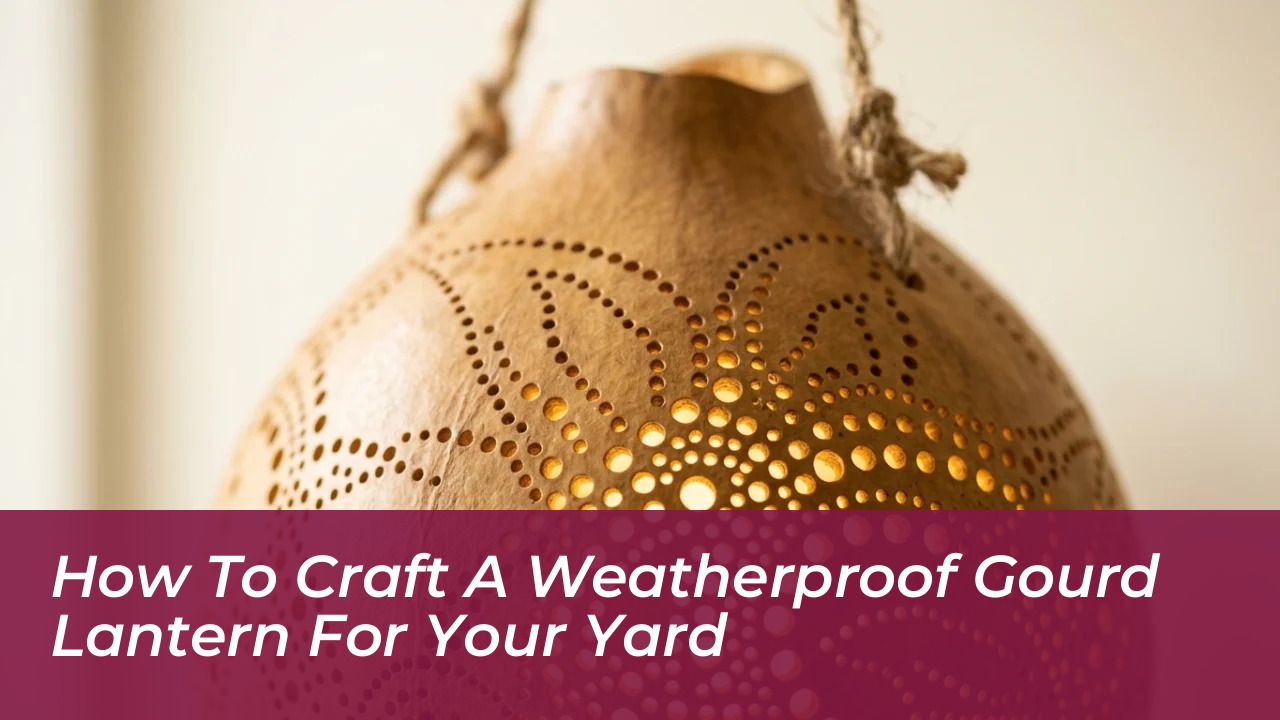 how to craft a weatherproof gourd lantern for your yard Qujk