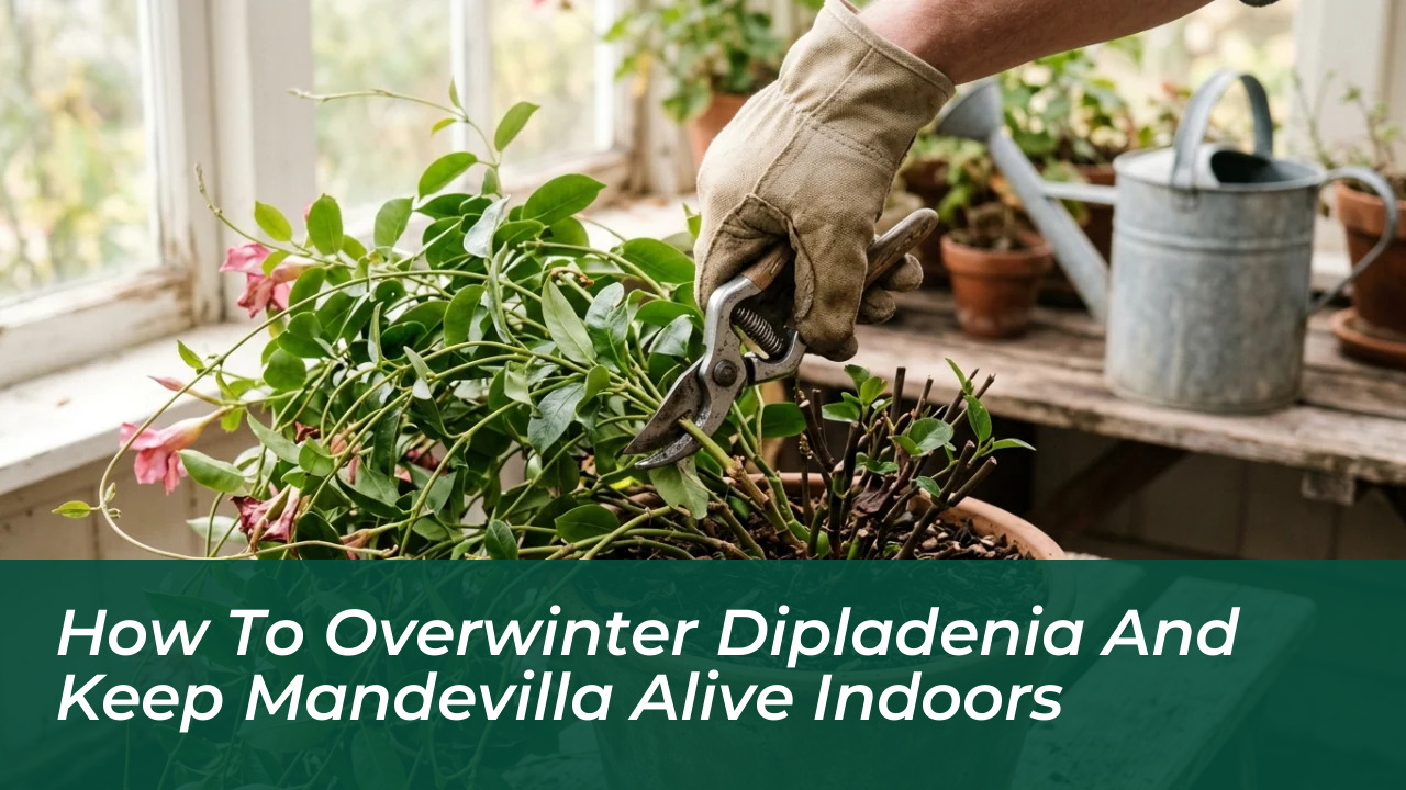 how to overwinter dipladenia and keep mandevilla alive indoors 7B5l