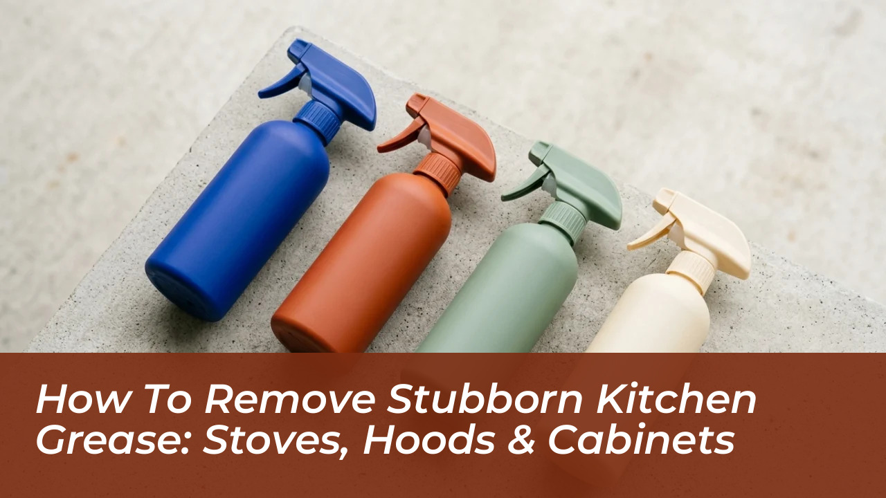 how to remove stubborn kitchen grease stoves hoods cabinets H9ye