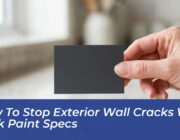 how to stop exterior wall cracks with dark paint specs wEyW