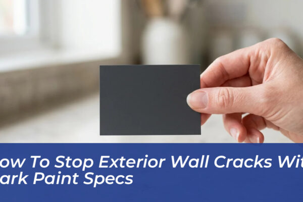how to stop exterior wall cracks with dark paint specs wEyW
