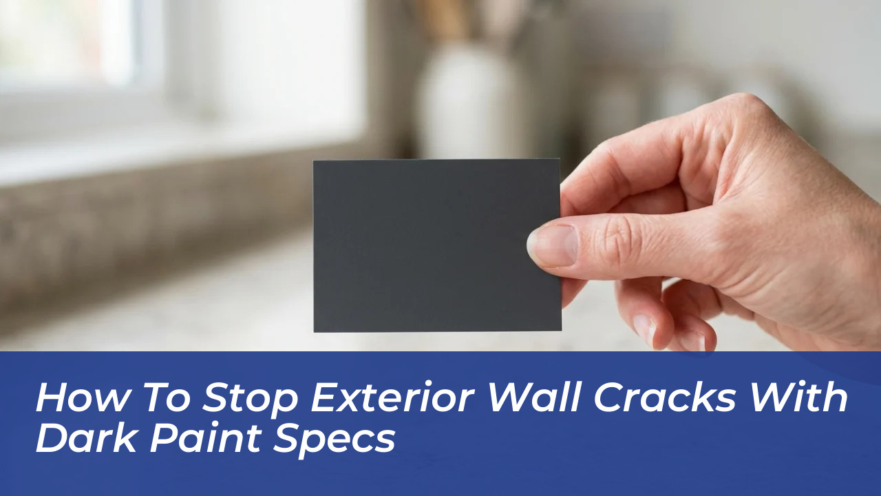 how to stop exterior wall cracks with dark paint specs wEyW