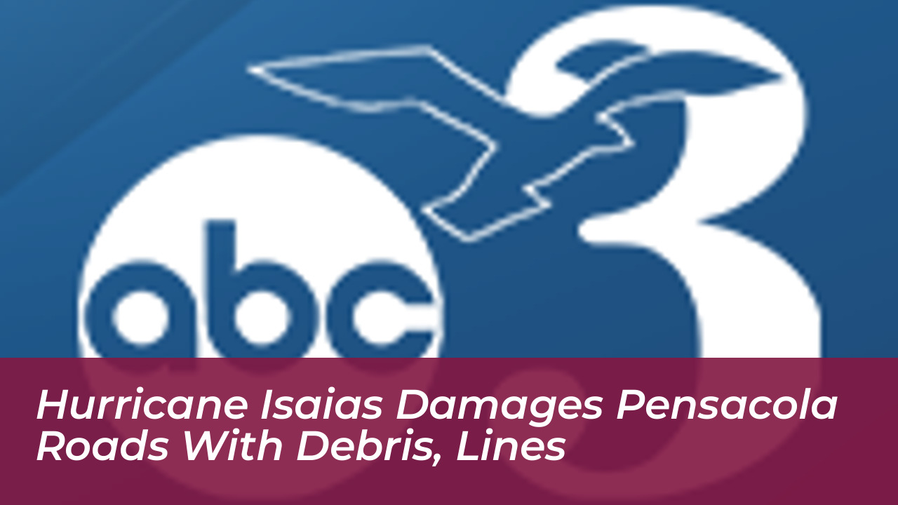 hurricane isaias damages pensacola roads with debris lines PmuW