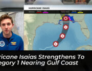 hurricane isaias strengthens to category 1 nearing gulf coast AZfV