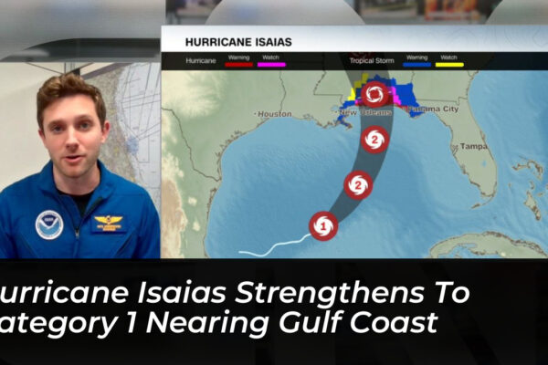 hurricane isaias strengthens to category 1 nearing gulf coast AZfV