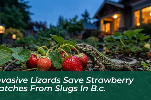 invasive lizards save strawberry patches from slugs in b c beix