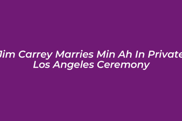 jim carrey marries min ah in private los angeles ceremony QT1V