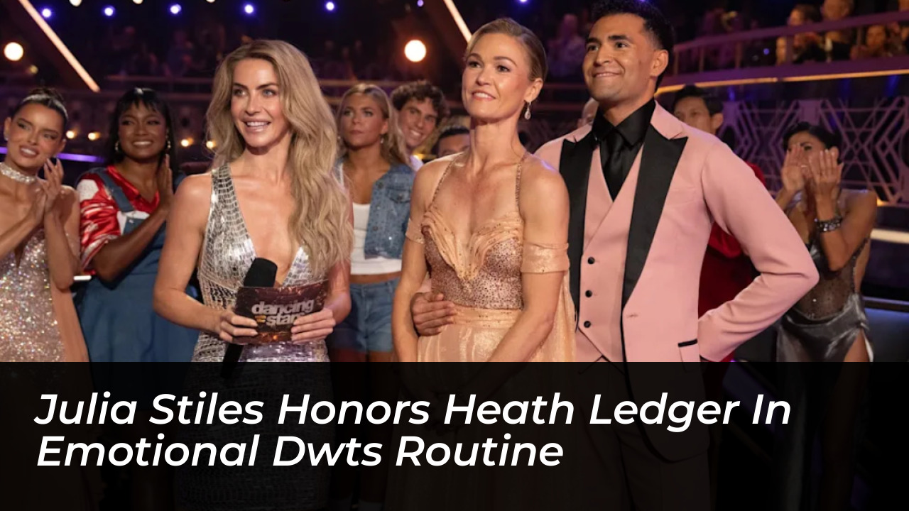 julia stiles honors heath ledger in emotional dwts routine V8wW