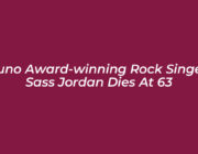 juno award winning rock singer sass jordan dies at 63 kBR6
