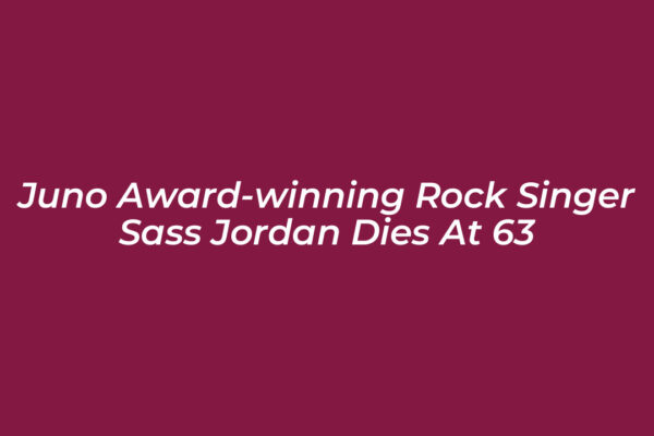 juno award winning rock singer sass jordan dies at 63 kBR6
