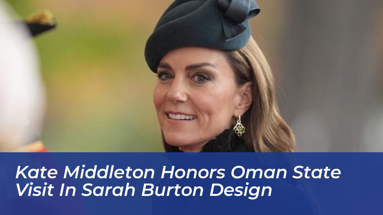 kate middleton honors oman state visit in sarah burton design YlSP