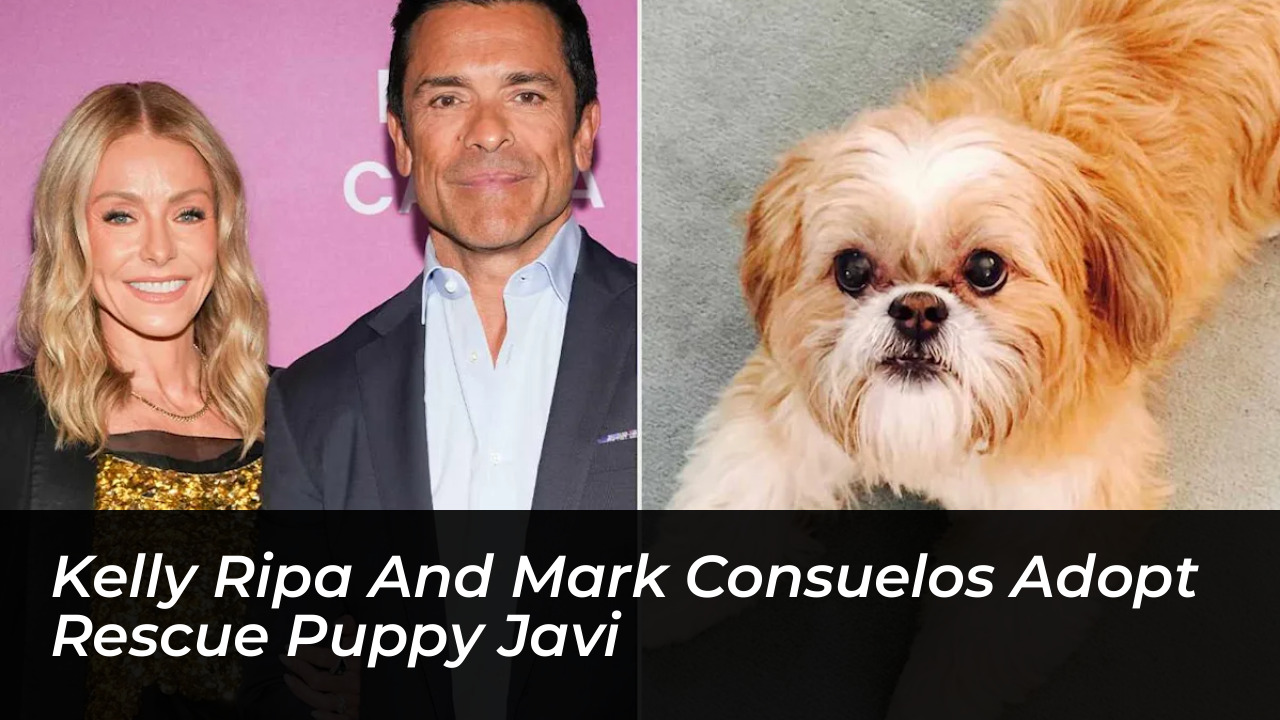 kelly ripa and mark consuelos adopt rescue puppy javi khkl