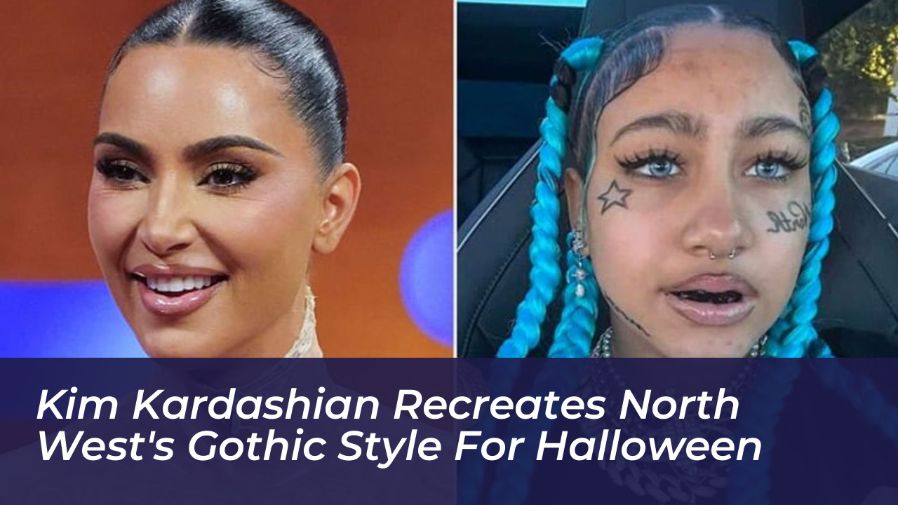 kim kardashian recreates north wests gothic style for halloween UiVj