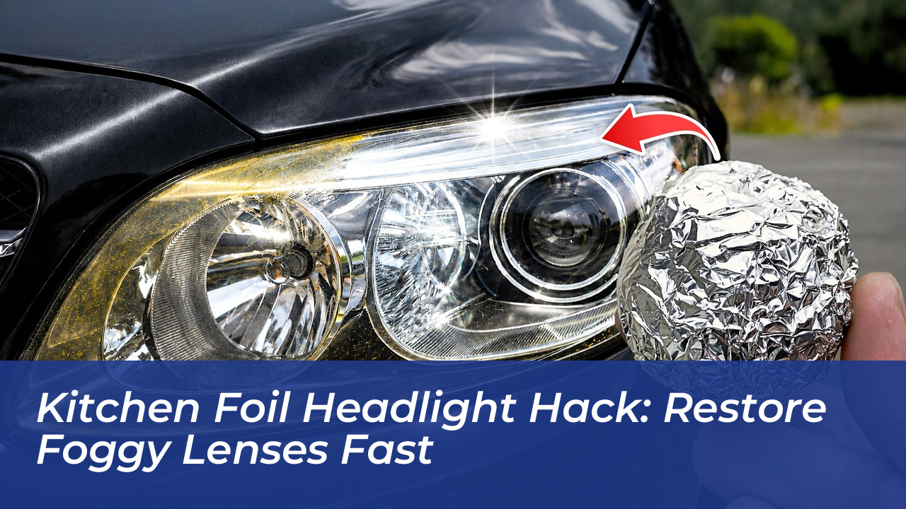 kitchen foil headlight hack restore foggy lenses fast 9mTJ