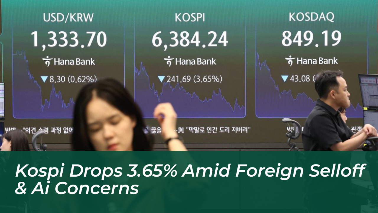 kospi drops 3 65 amid foreign selloff ai concerns Qq3u