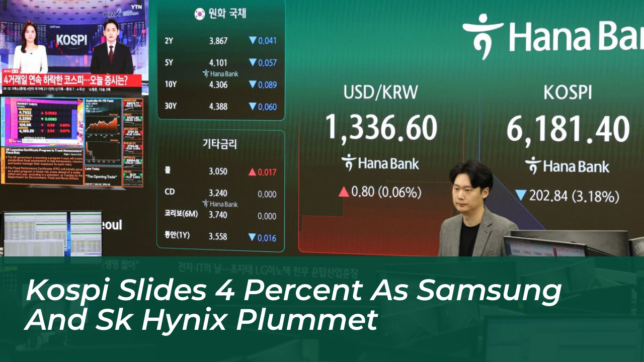kospi slides 4 percent as samsung and sk hynix plummet ZkgE