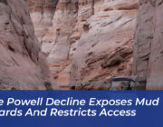 lake powell decline exposes mud hazards and restricts access TBcs