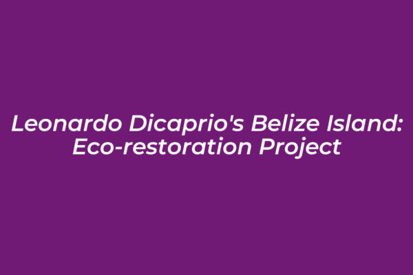 leonardo dicaprios belize island eco restoration project alAE