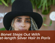 lisa bonet steps out with waist length silver hair in paris Ankh
