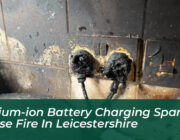 lithium ion battery charging sparks house fire in leicestershire sfOf
