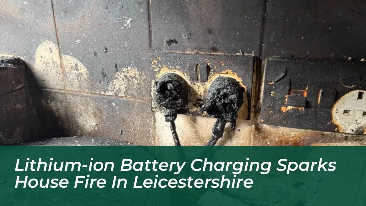 lithium ion battery charging sparks house fire in leicestershire sfOf