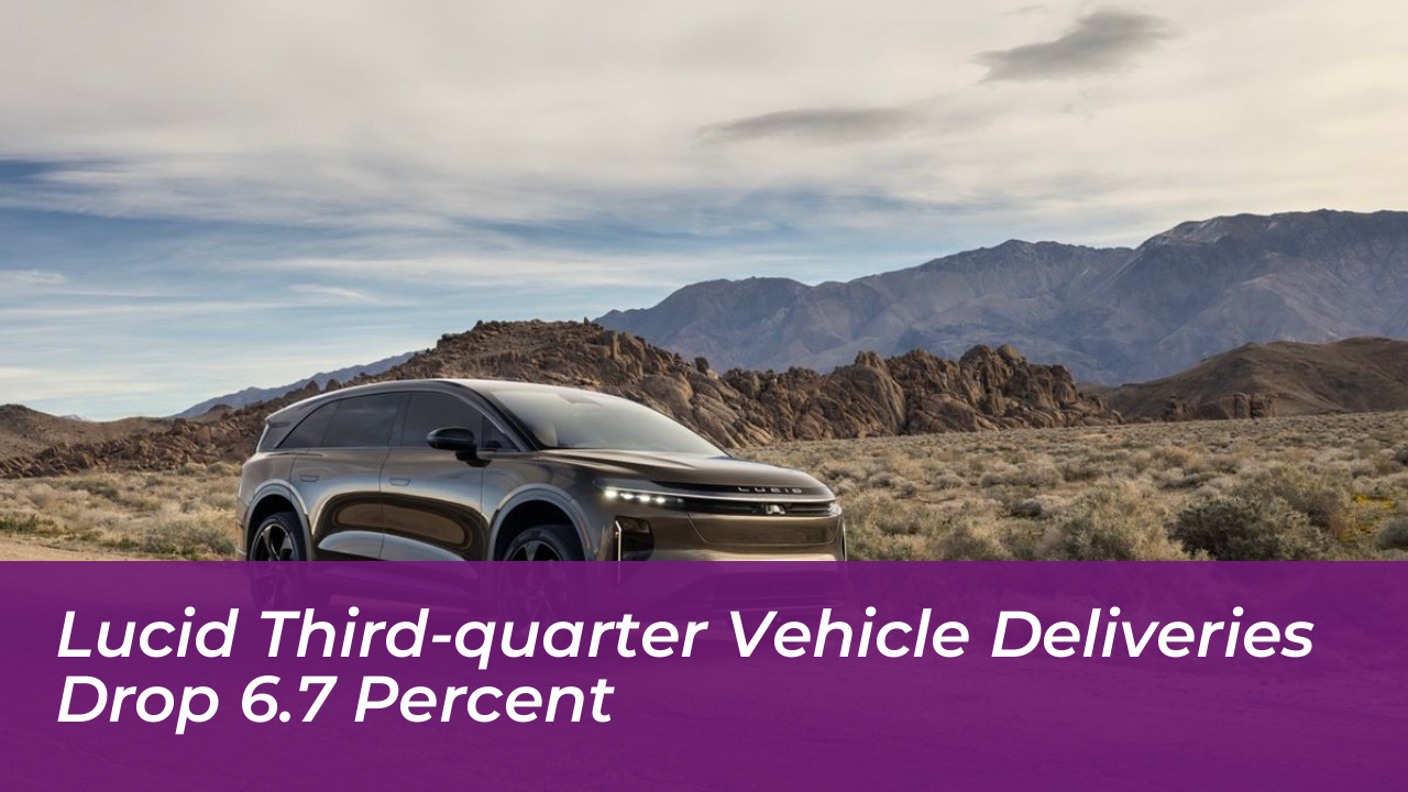 lucid third quarter vehicle deliveries drop 6 7 percent or0d
