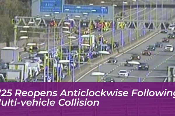 m25 reopens anticlockwise following multi vehicle collision Nvl9