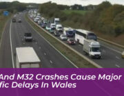 m4 and m32 crashes cause major traffic delays in wales kQwR