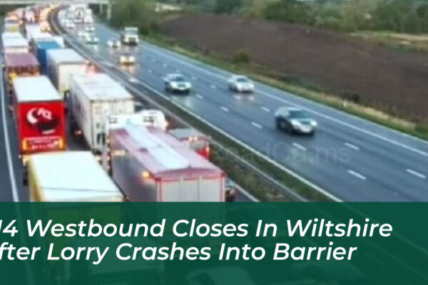 m4 westbound closes in wiltshire after lorry crashes into barrier 1gLz