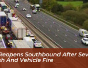 m6 reopens southbound after severe crash and vehicle fire p7AV