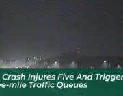 m62 crash injures five and triggers three mile traffic queues Rw8d