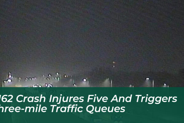 m62 crash injures five and triggers three mile traffic queues Rw8d