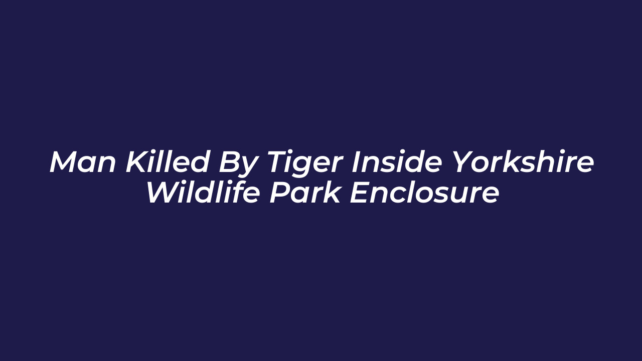 man killed by tiger inside yorkshire wildlife park enclosure vm0F