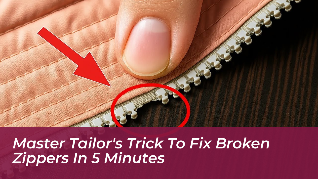 master tailors trick to fix broken zippers in 5 minutes W7t4