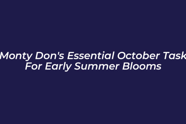 monty dons essential october task for early summer blooms zqHS