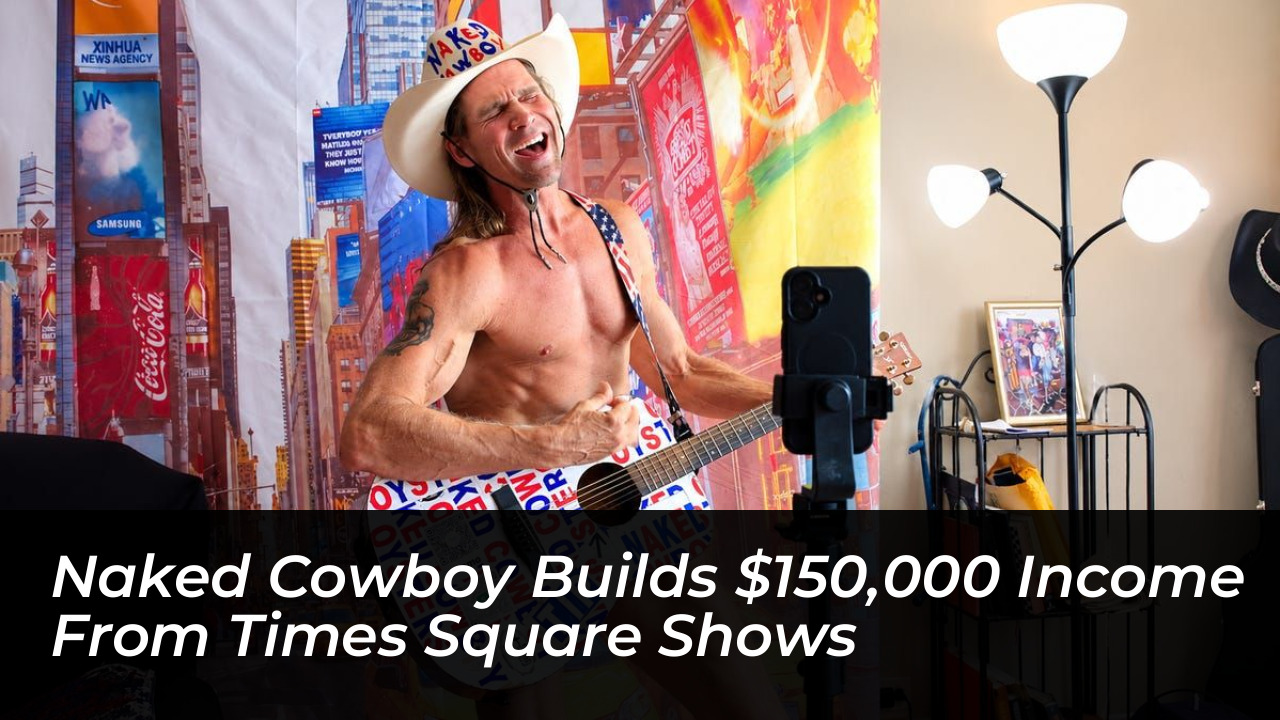naked cowboy builds 150000 income from times square shows eSCv