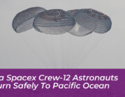nasa spacex crew 12 astronauts return safely to pacific ocean X15f