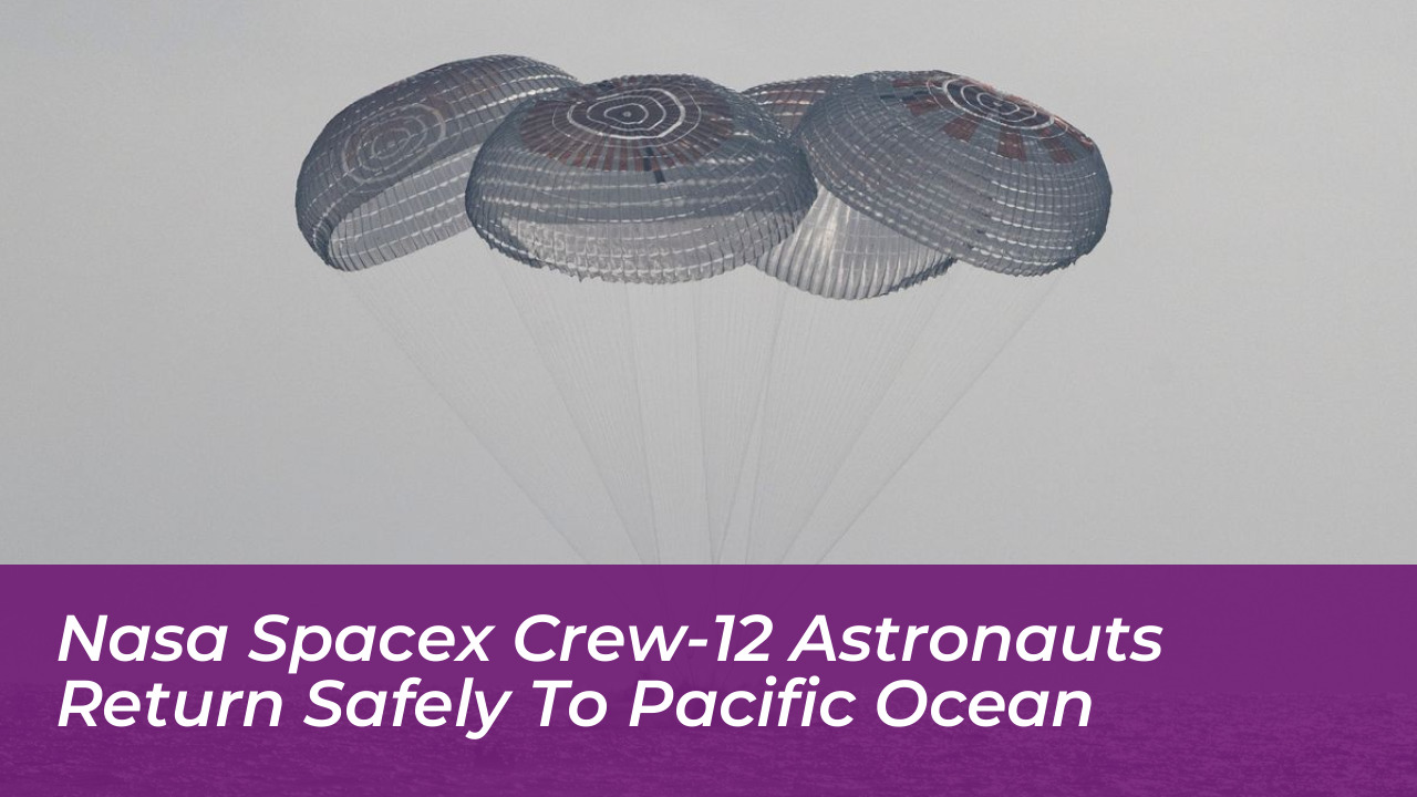 nasa spacex crew 12 astronauts return safely to pacific ocean X15f