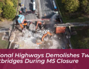 national highways demolishes two footbridges during m5 closure 5mG8