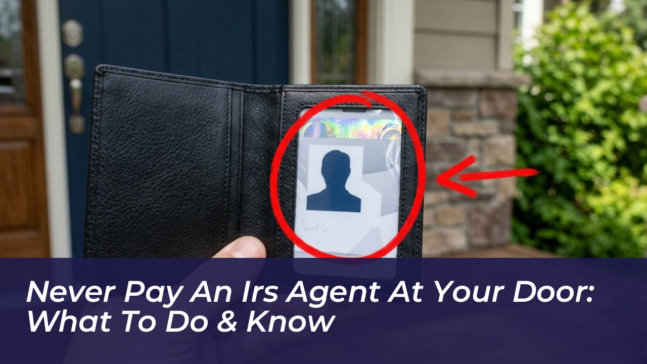 never pay an irs agent at your door what to do know ddld