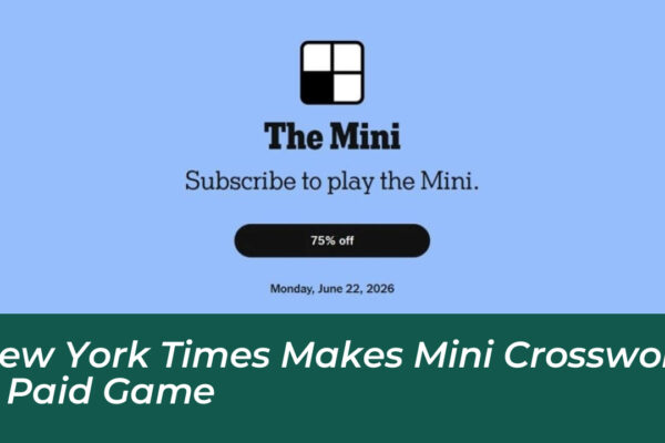 new york times makes mini crossword a paid game tRbX