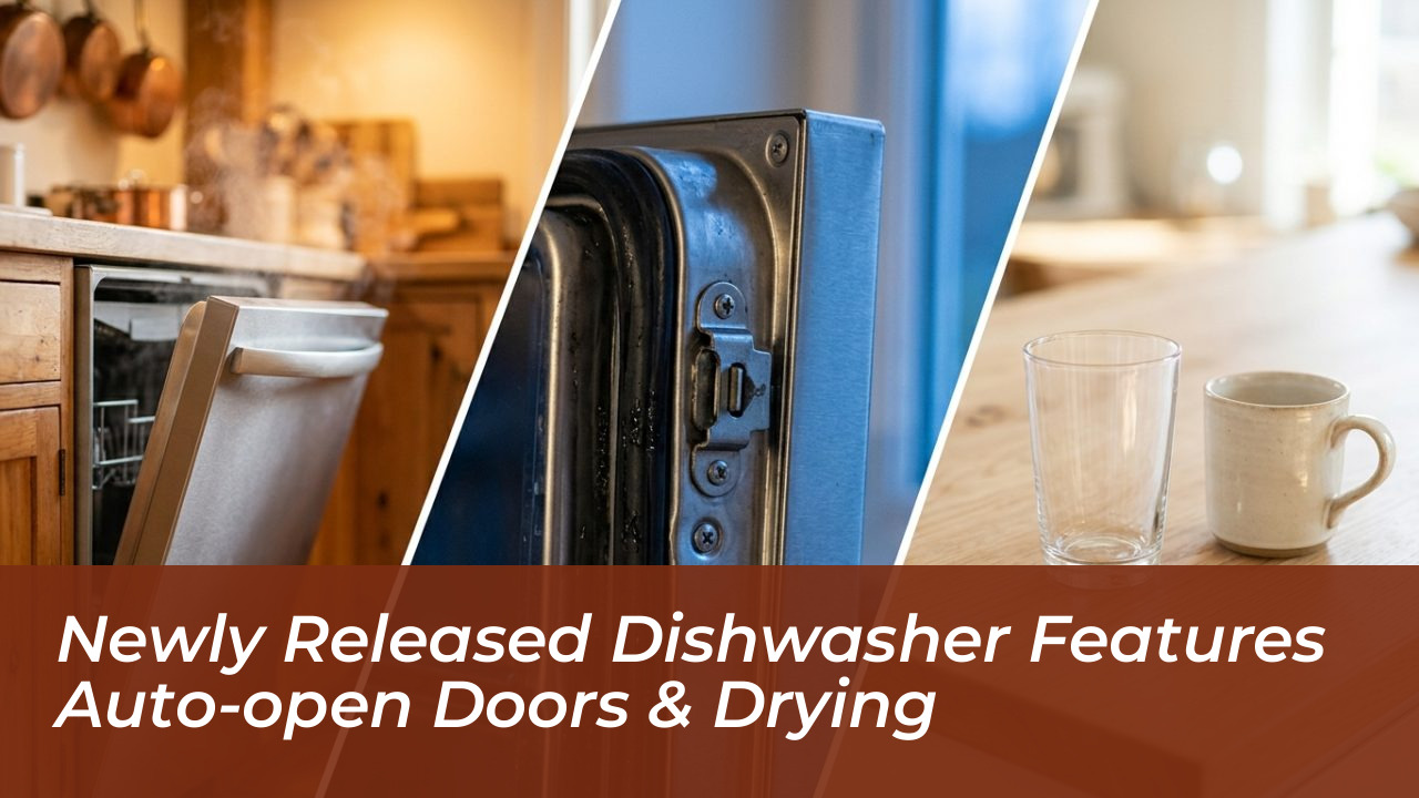 newly released dishwasher features auto open doors drying mbIb