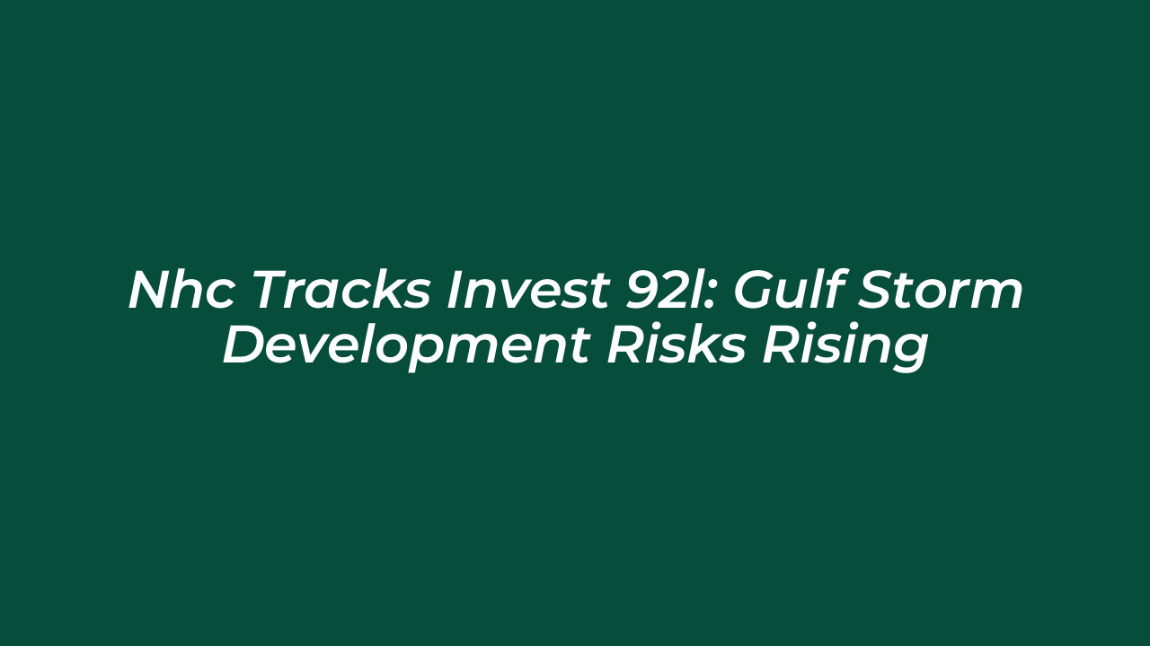 nhc tracks invest 92l gulf storm development risks rising YvjH