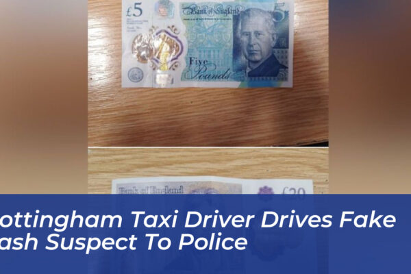 nottingham taxi driver drives fake cash suspect to police PdY9