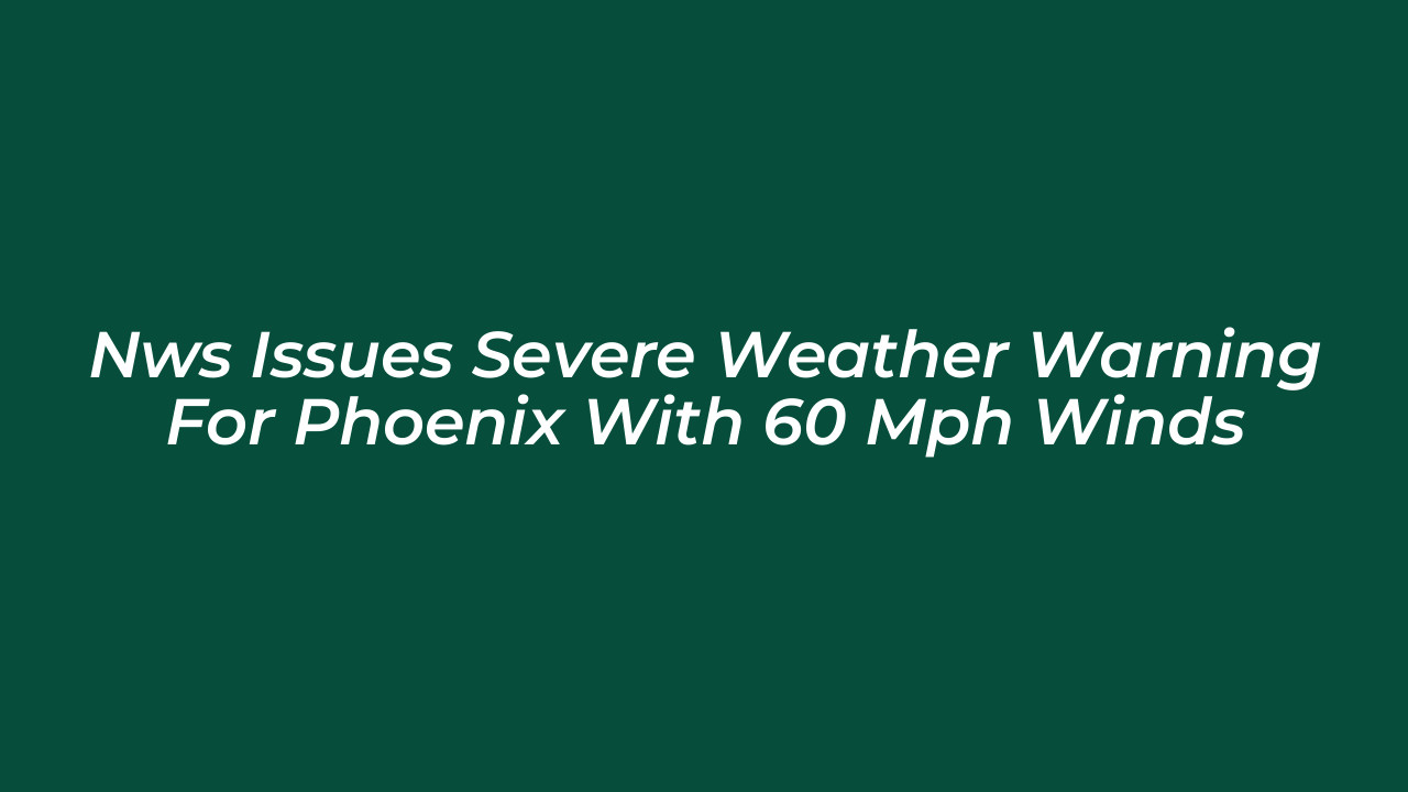 nws issues severe weather warning for phoenix with 60 mph winds 8D59