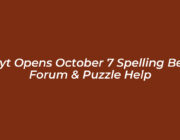 nyt opens october 7 spelling bee forum puzzle help SXqm