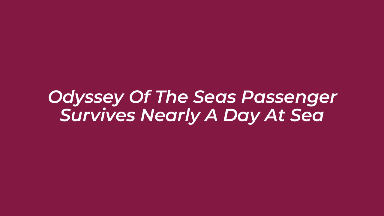 odyssey of the seas passenger survives nearly a day at sea