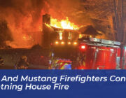 okc and mustang firefighters contain lightning house fire qXUT